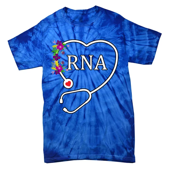 Cute Rna Restorative Nurse Assistant Aide Floral Stethoscope Gift Tie-Dye T-Shirt