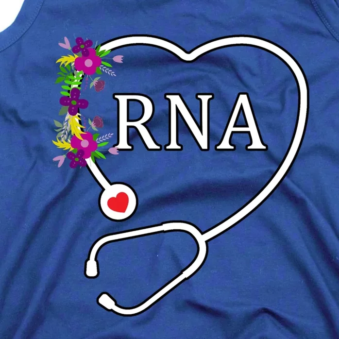 Cute Rna Restorative Nurse Assistant Aide Floral Stethoscope Gift Tank Top