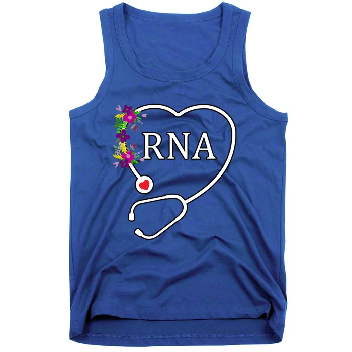 Cute Rna Restorative Nurse Assistant Aide Floral Stethoscope Gift Tank Top