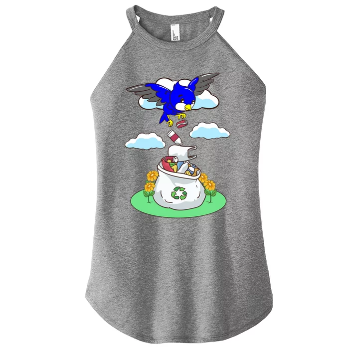 Cute Recycling Reduce Reuse Recycle Pollution Earth Day Great Gift Women’s Perfect Tri Rocker Tank