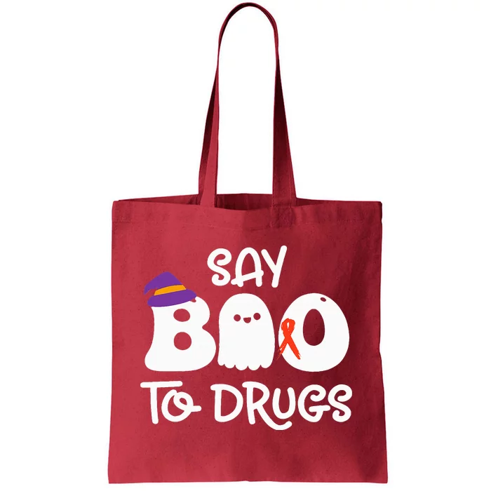 Cute Red Ribbon Week Say BOO To Drugs Say Yes To Halloween Tote Bag