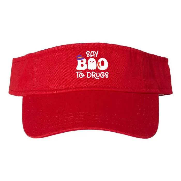 Cute Red Ribbon Week Say BOO To Drugs Say Yes To Halloween Valucap Bio-Washed Visor