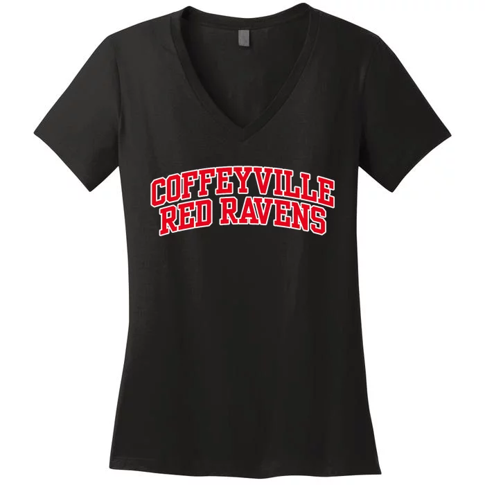 Coffeyville Red R.Avens Community College Women's V-Neck T-Shirt