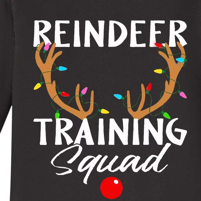 Christmas Running Reindeer Runner Training Squad Team Gifts Baby Long Sleeve Bodysuit