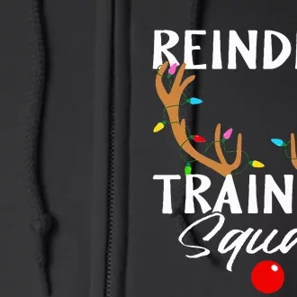 Christmas Running Reindeer Runner Training Squad Team Gifts Full Zip Hoodie