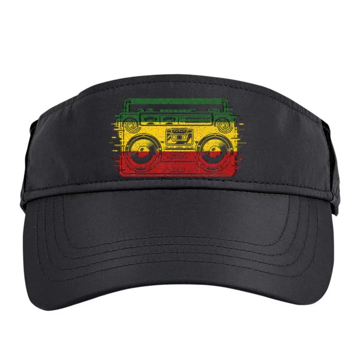 Cool Reggae Rasta Jamaican Afro Jamaica Music Adult Drive Performance Visor