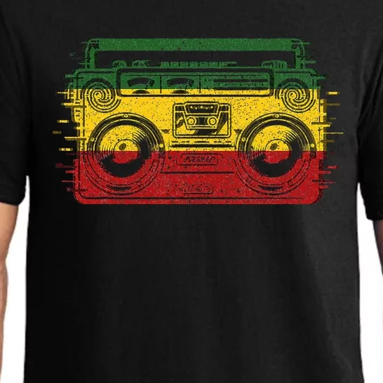 Cool Reggae Rasta Jamaican Afro Jamaica Music Pajama Set