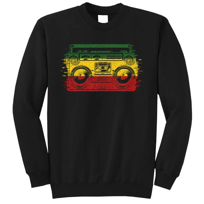 Cool Reggae Rasta Jamaican Afro Jamaica Music Tall Sweatshirt