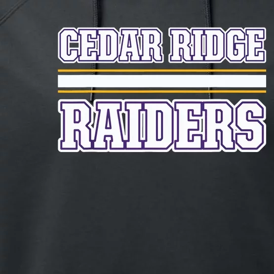 Cedar Ridge Raiders Horizontal Stripes Performance Fleece Hoodie