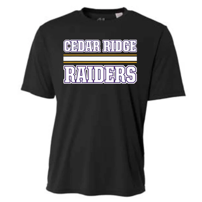 Cedar Ridge Raiders Horizontal Stripes Cooling Performance Crew T-Shirt