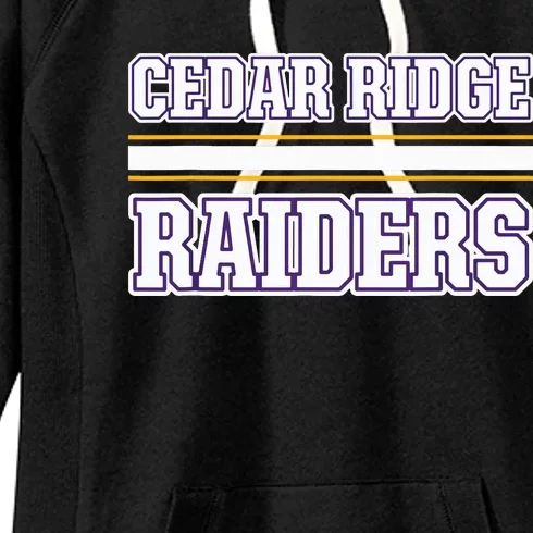 Cedar Ridge Raiders Horizontal Stripes Women's Fleece Hoodie