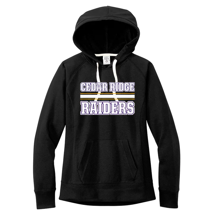 Cedar Ridge Raiders Horizontal Stripes Women's Fleece Hoodie