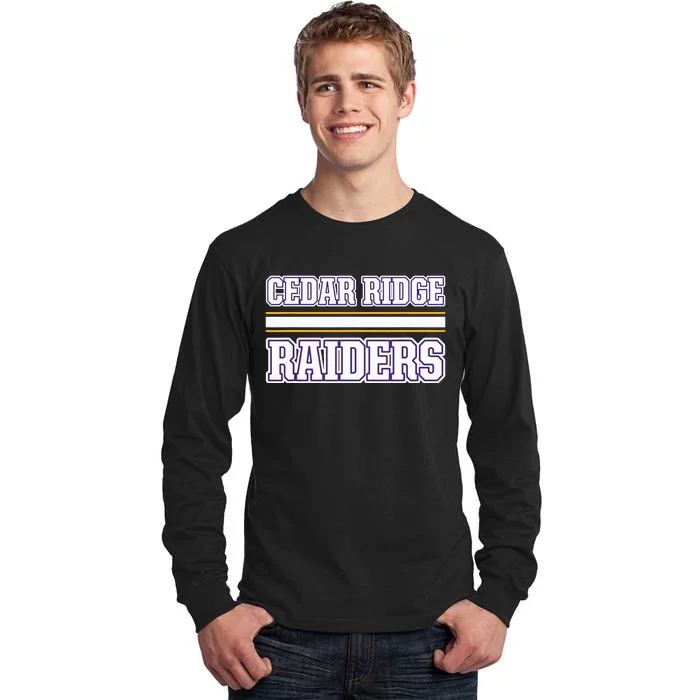 Cedar Ridge Raiders Horizontal Stripes Tall Long Sleeve T-Shirt