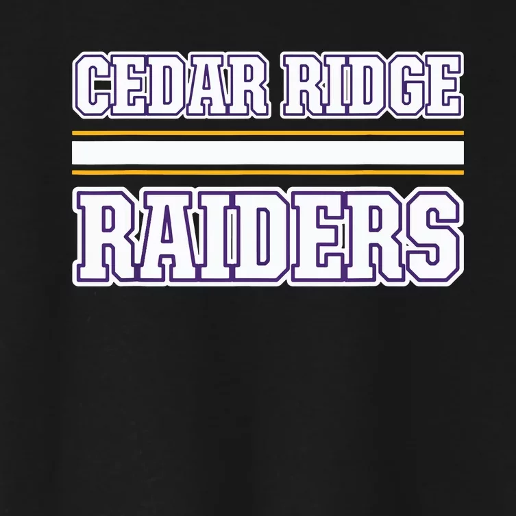 Cedar Ridge Raiders Horizontal Stripes Women's Crop Top Tee