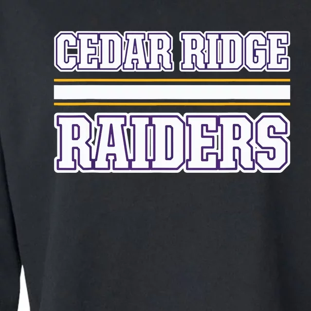 Cedar Ridge Raiders Horizontal Stripes Cropped Pullover Crew