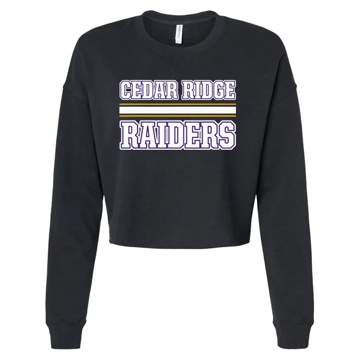 Cedar Ridge Raiders Horizontal Stripes Cropped Pullover Crew