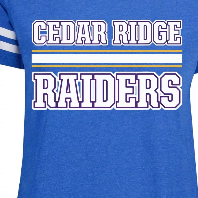 Cedar Ridge Raiders Horizontal Stripes Enza Ladies Jersey Football T-Shirt