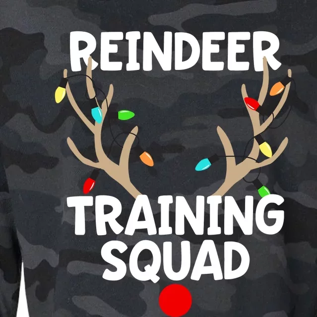 Christmas Running Reindeer Training Squad Matching 5k Cropped Pullover Crew