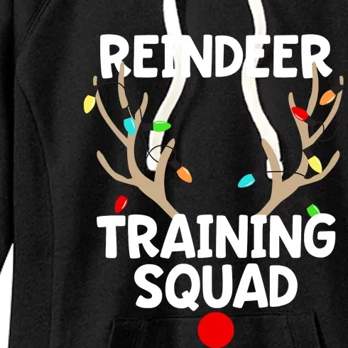 Christmas Running Reindeer Training Squad Matching 5k Women's Fleece Hoodie