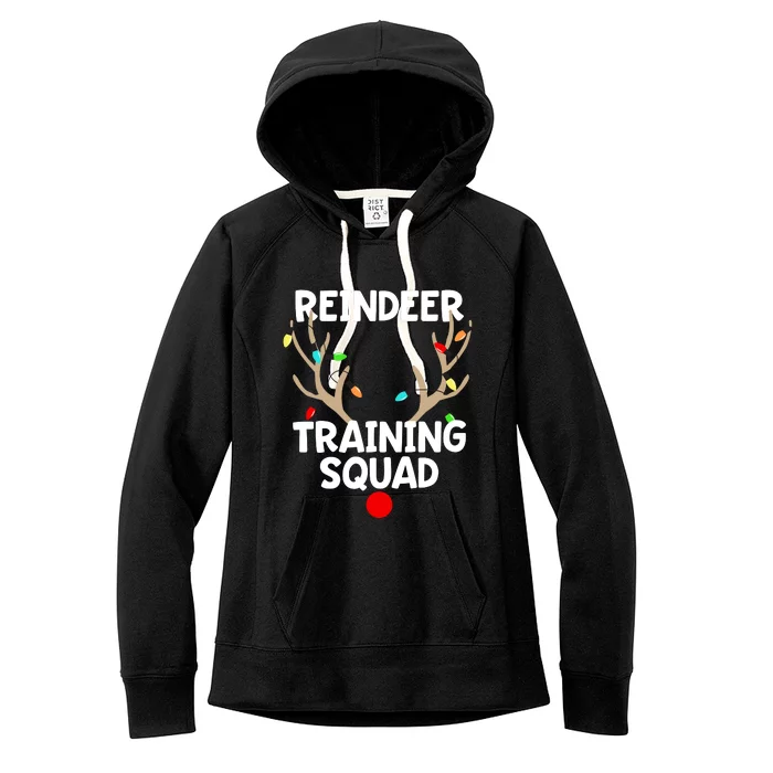 Christmas Running Reindeer Training Squad Matching 5k Women's Fleece Hoodie