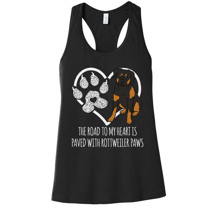 Cute Rottie Rottweiler Saying Women's Racerback Tank