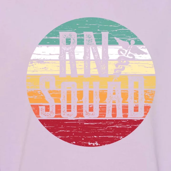 Cute Retro Rn Squad Gift For Registered Nurse Gift Garment-Dyed Sweatshirt