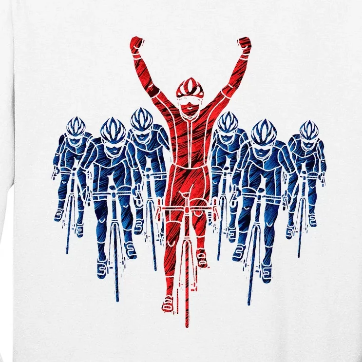 Cycling Racing Road Bike Cycling Bike Biking Tall Long Sleeve T-Shirt