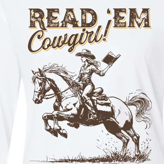 Cowboy Romance Reader Club Western Book Lover Country Bookish Womens Cotton Relaxed Long Sleeve T-Shirt