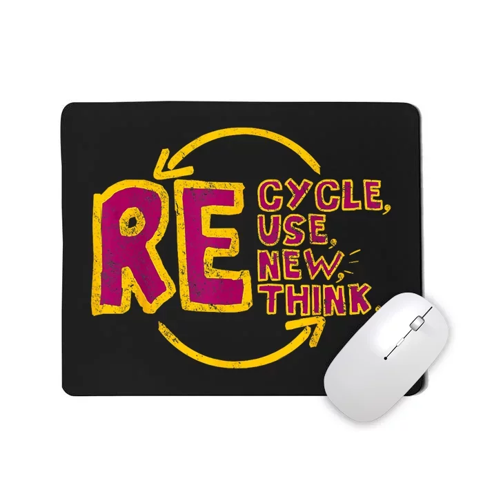 Cool Recycle Reuse Renew Rethink Earth Day 2024 Mousepad