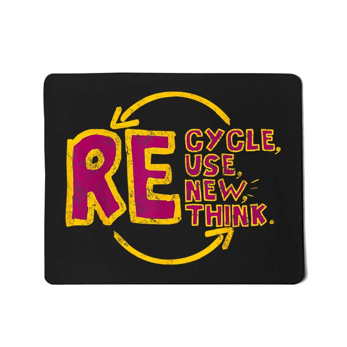 Cool Recycle Reuse Renew Rethink Earth Day 2024 Mousepad