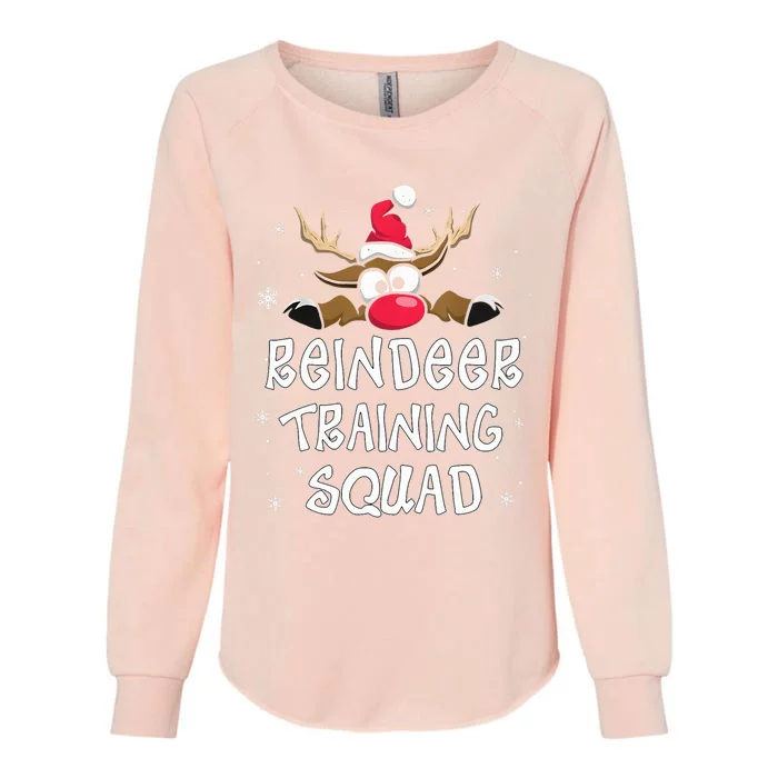 Christmas Running Reindeer Training Squad Team Gifts Womens California Wash Sweatshirt