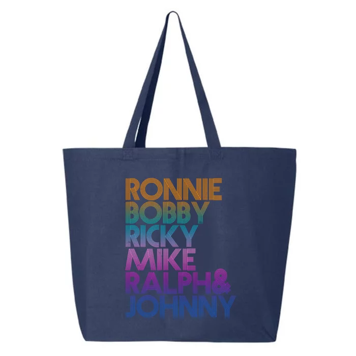 Cool Retro Ronnie Bobby Ricky Mike Ralph And Johnny 25L Jumbo Tote