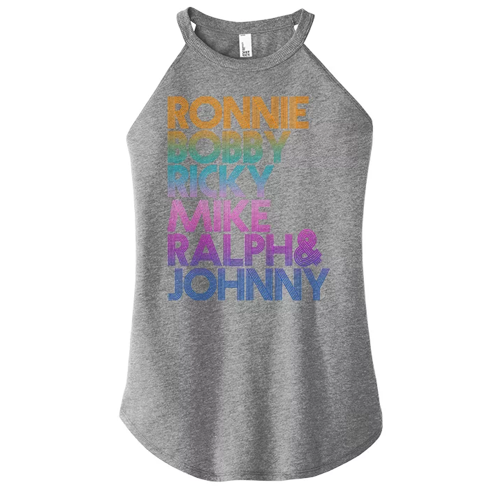 Cool Retro Ronnie Bobby Ricky Mike Ralph And Johnny Women’s Perfect Tri Rocker Tank