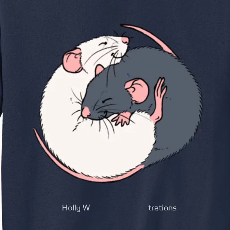 Cuddling Rats Russian Blue And White Sweatshirt