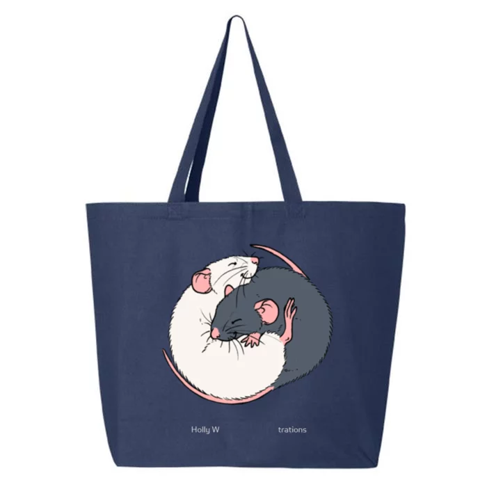 Cuddling Rats Russian Blue And White 25L Jumbo Tote