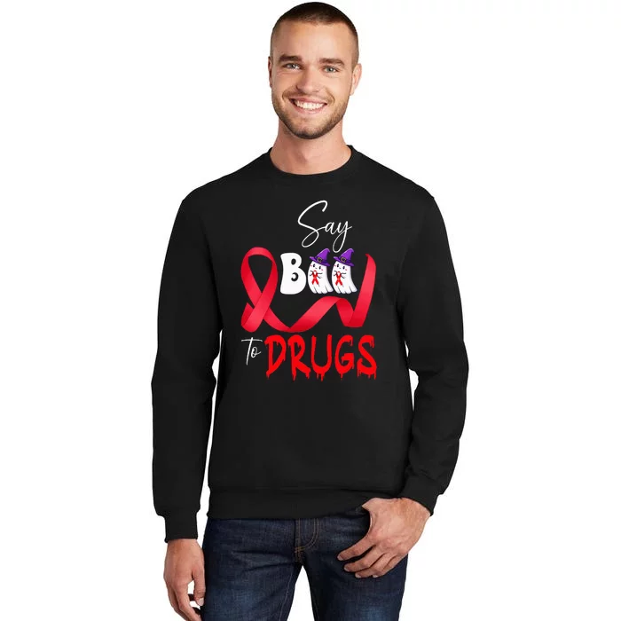 Cute Red Ribbon Week Say BOO To Drugs Halloween Sweatshirt