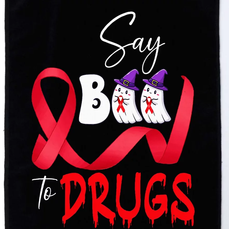 Cute Red Ribbon Week Say BOO To Drugs Halloween Platinum Collection Golf Towel