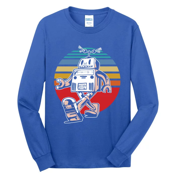 Cute Retro Robot Fan Robotics Science Student Robot Lover Gift Tall Long Sleeve T-Shirt