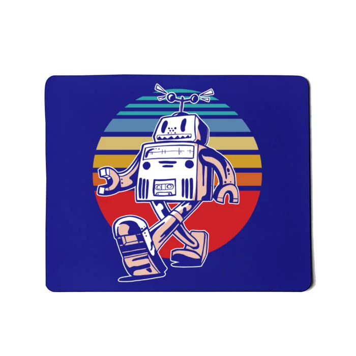 Cute Retro Robot Fan Robotics Science Student Robot Lover Gift Mousepad