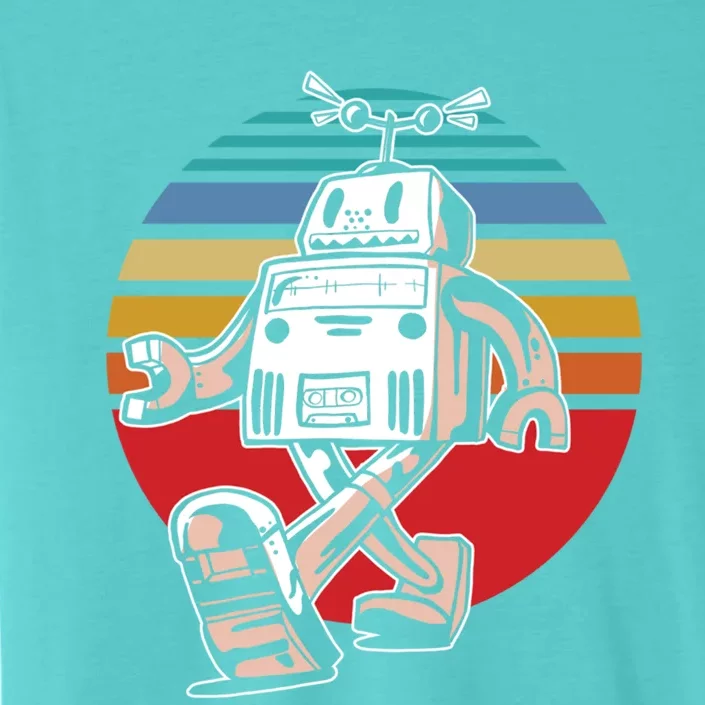 Cute Retro Robot Fan Robotics Science Student Robot Lover Gift ChromaSoft Performance T-Shirt