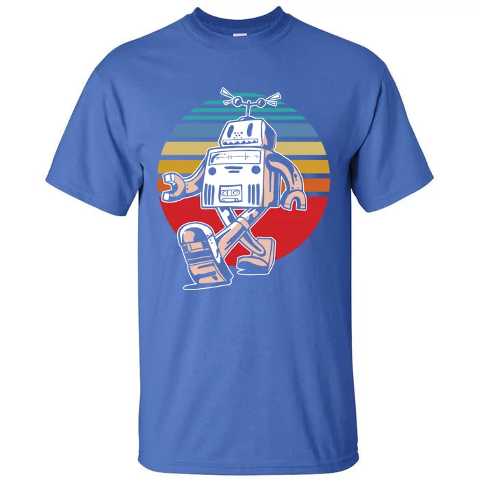 Cute Retro Robot Fan Robotics Science Student Robot Lover Cute Gift Tall T-Shirt