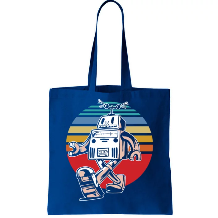 Cute Retro Robot Fan Robotics Science Student Robot Lover Cute Gift Tote Bag