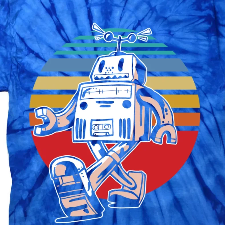 Cute Retro Robot Fan Robotics Science Student Robot Lover Cute Gift Tie-Dye T-Shirt