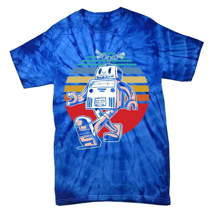 Cute Retro Robot Fan Robotics Science Student Robot Lover Cute Gift Tie-Dye T-Shirt