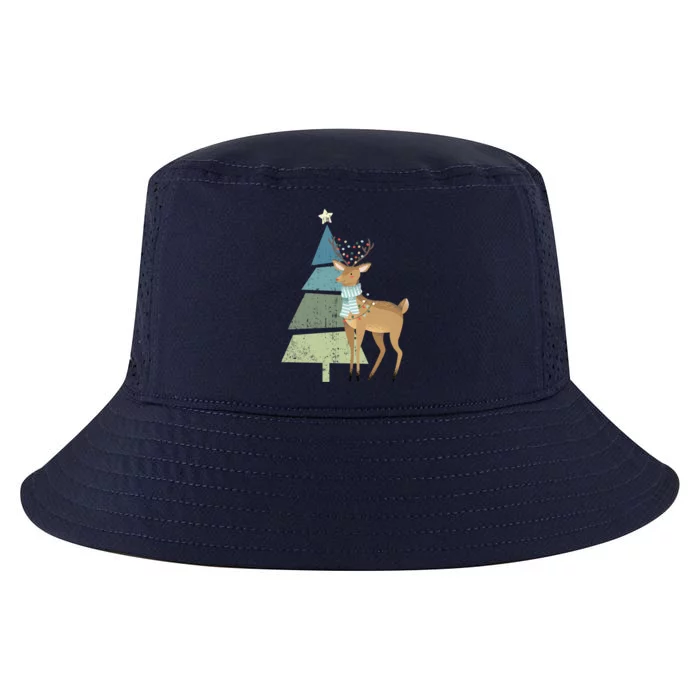 Cute Reindeer Rudolf And Christmas Tree Believe In Christmas Meaningful Gift Cool Comfort Performance Bucket Hat