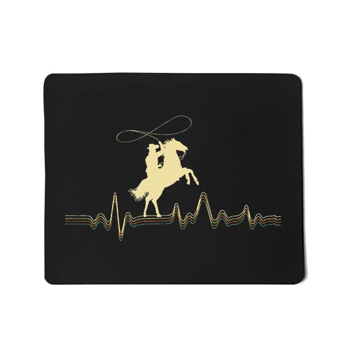 Cowboy Roping Roper Horse Riding Equestrian Header Heeler Mousepad