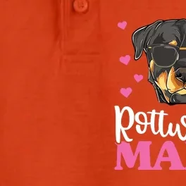 Cute Rottie Rottweiler Mama Shirts Mothers Day Dog Mom Dry Zone Grid Performance Polo