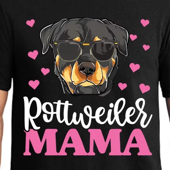 Cute Rottie Rottweiler Mama Shirts Mothers Day Dog Mom Pajama Set