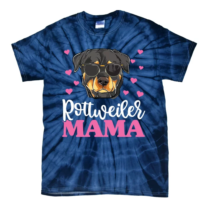 Cute Rottie Rottweiler Mama Shirts Mothers Day Dog Mom Tie-Dye T-Shirt