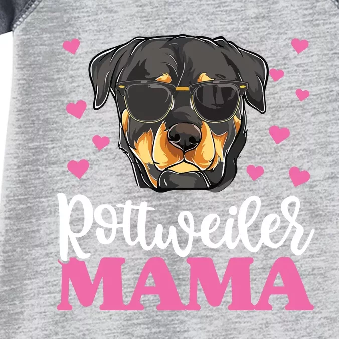 Cute Rottie Rottweiler Mama Shirts Mothers Day Dog Mom Infant Baby Jersey Bodysuit